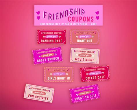 Printable Friendship Coupons